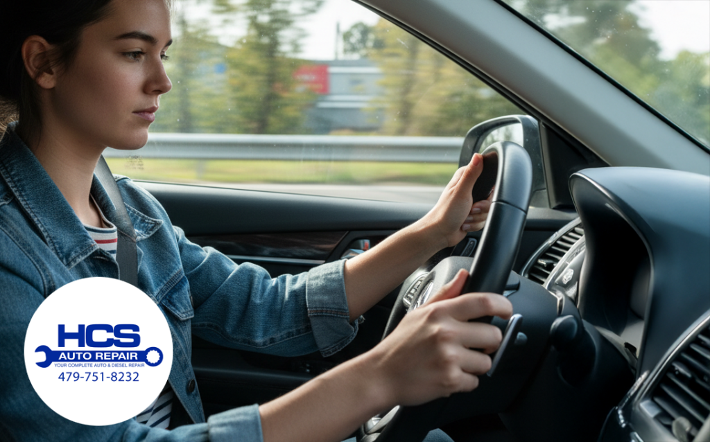 Why Is My Steering Wheel Sitting At An Angle? Top Causes 1 HCS Auto Repair Springdale Rogers Arkansas Why Is My Steering Wheel Sitting At An Angle Repair